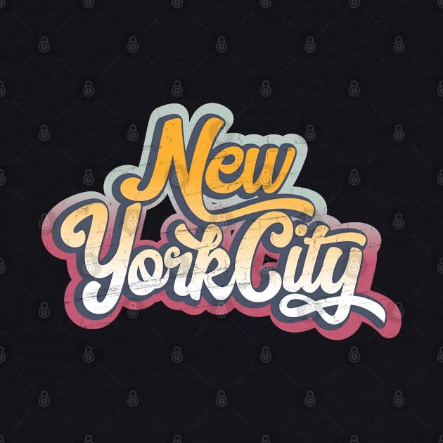 New York City Grunge Graffiti Slogan by MapYourWorld